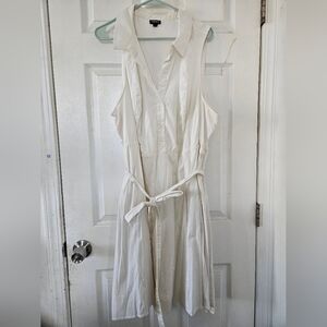 Torrid Cream Button-Down Dress